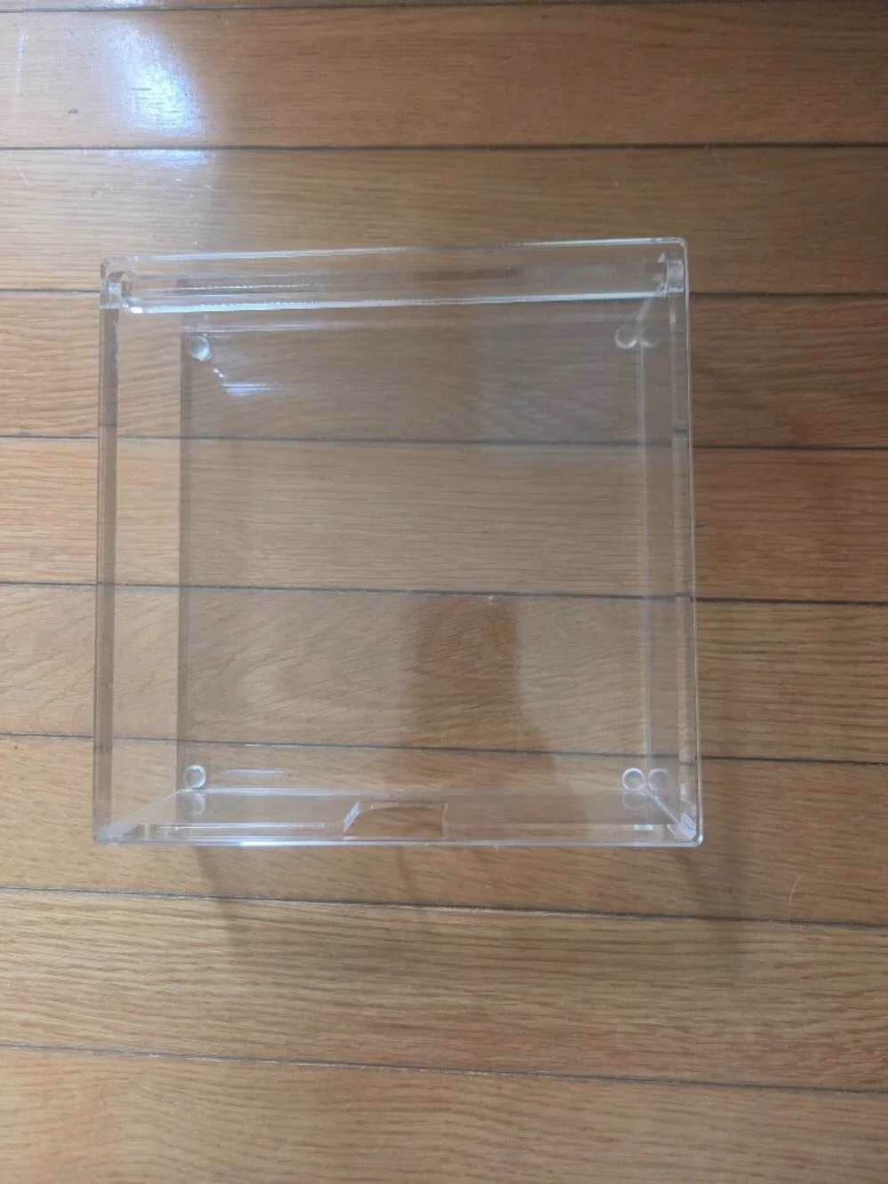 clear acrylic storage box 7x7 for many uses opens and closes